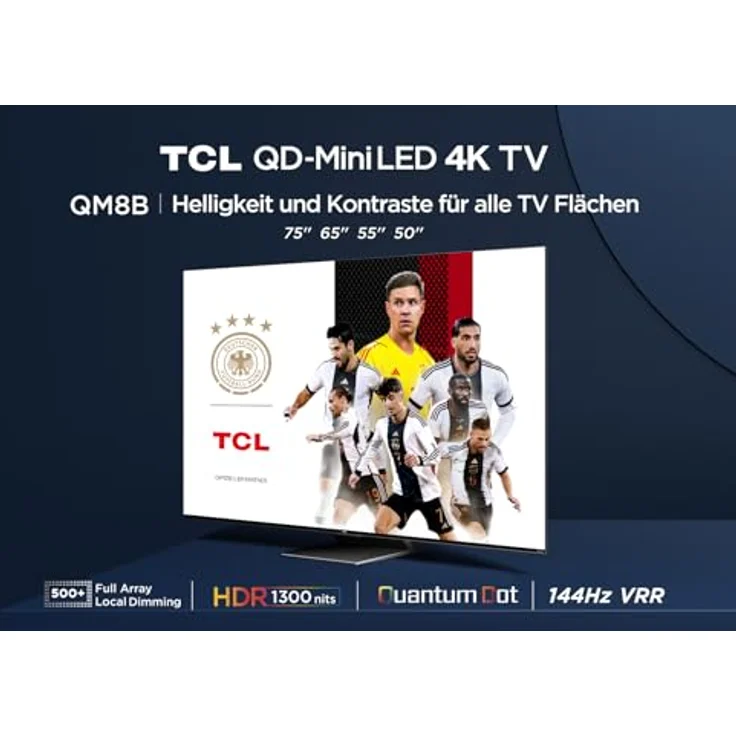 TCL 65QM8B Fernseher MiniLED 65 Zoll, QLED, 144Hz, 4K HDR Premium 1300nits, Google TV, Dolby Atmos, Onkyo, Game Master Pro 2.0 – Bild 2