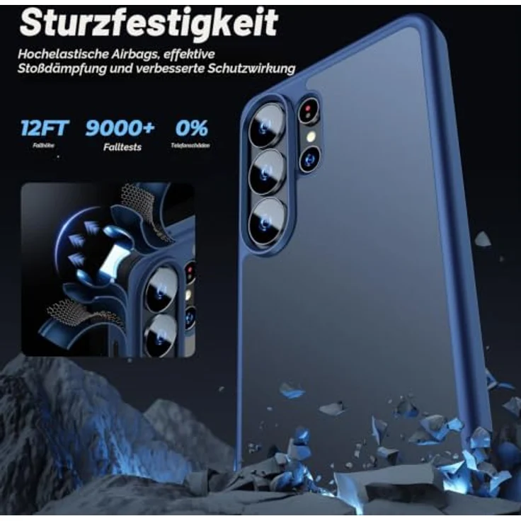 U Ultimate24Style Premium Hülle für Samsung Galaxy S26 Ultra – Luftpolster-Technologie, kratzfest & ergonomisch, Blau – Bild 5