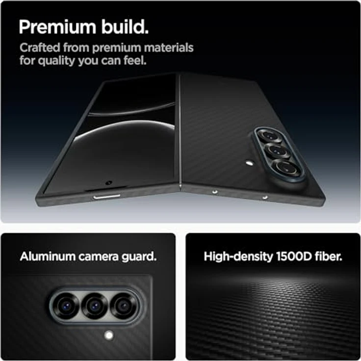 Spigen Air Skin Aramid Hülle für Samsung Galaxy Z Fold 7, ultraleichte Schutzhülle in Schwarz mit maßgeschneidertem Design und geringer Gerätestärke – Bild 4