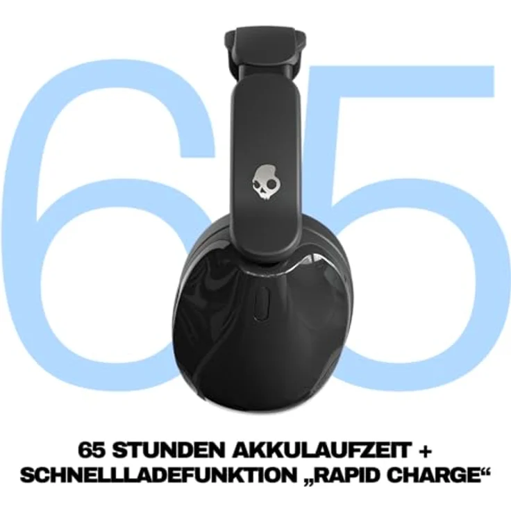 Skullcandy Hesh 540 ANC, kabelloser Over-Ear-Bluetooth-Kopfhörer mit THX Spatial Audio, Adaptive Noise Cancelling, bis zu 65 Stunden Akkulaufzeit, Mikrofon für iPhone und Android - Black – Bild 3