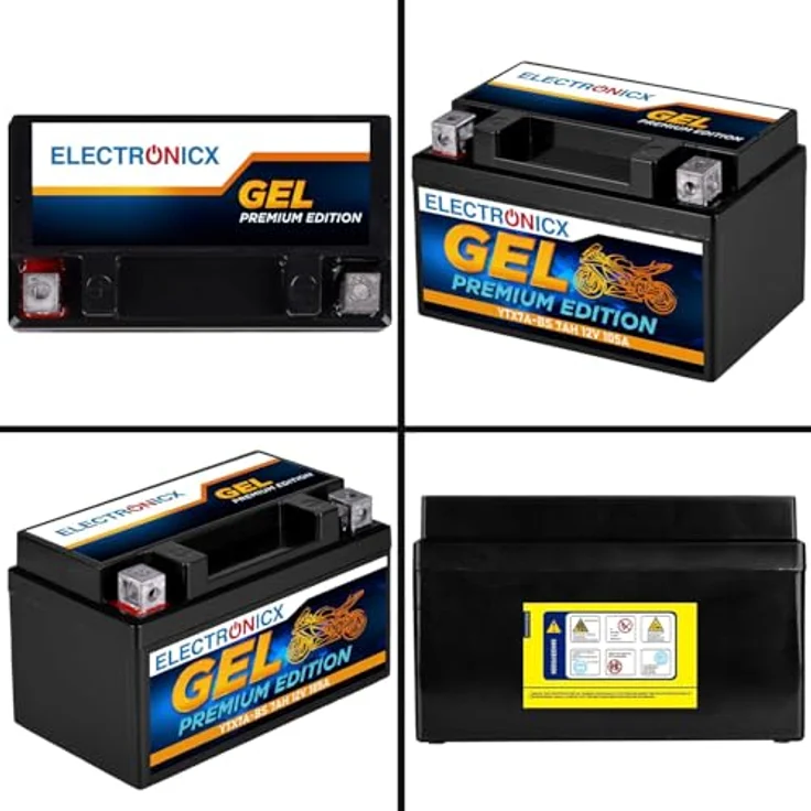 Electronicx GEL-YTX7A-BS Motorradbatterie 7Ah 12V, wartungsfrei, auslaufsicher, vibrationsfest für Motorrad, Roller, Quad und Jetski – Bild 9
