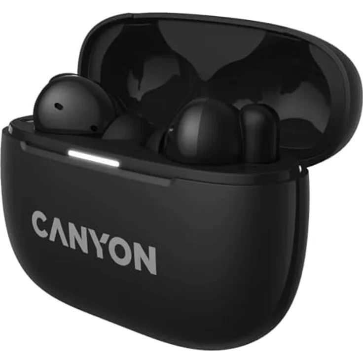CANYON OnGo TWS-10, In-Ear Kopfhörer mit Bluetooth 5.3, Umgebungsgeräuschunterdrückung und vier Mikrofonen, Schwarz – Bild 3