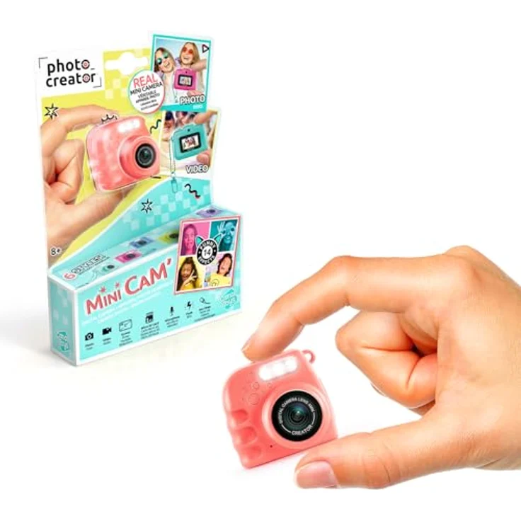 Canal Toys Fotocreator Mini Digicam, 12MP Pocket Kamera mit 1080p Full-HD Video, 1,5″ LCD-Bildschirm, Selfie-Modus, Farbfilter und MicroSD Karten-Slot – ideal für unterwegs - CLK 060 – Bild 1