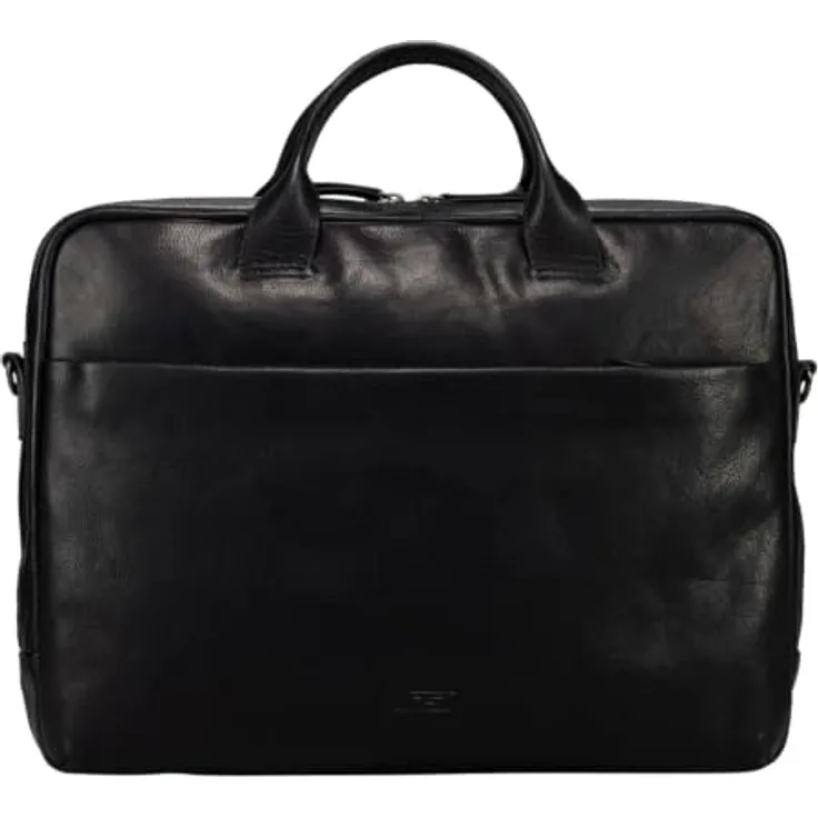 Jost Glasgow Aktentasche Leder, 40 cm mit Laptopfach, schwarz