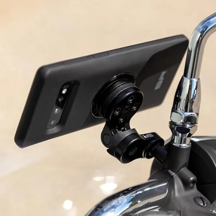 SP Connect Clutch Mount Pro, Motorrad Smartphone Halterung mit schwenkbarem Kopf aus Flugzeug-Aluminium – Bild 4