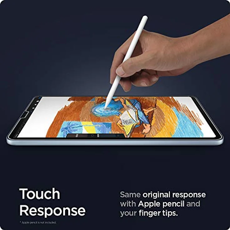 Spigen Glas.tR EZ Fit Schutzglas kompatibel mit iPad Pro 11 Zoll M2 (2022), iPad Pro 11 Zoll (2021/2020/2018), iPad Air 5 (2022), iPad Air 4 (2020), Installationsschablone, Kristallklar, 9H Folie – Bild 5