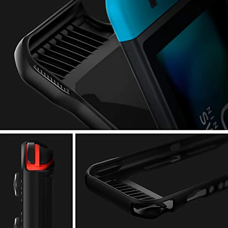 Spigen Rugged Armor Hülle Kompatibel mit Nintendo Switch - Schwarz – Bild 3