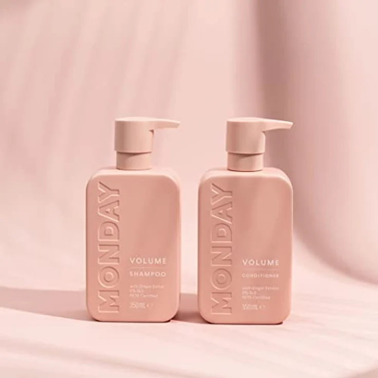 MONDAY Haircare Shampoo Volume Kraft & Fülle 350ml - Ideal für dünnes und feines Haar, PETA-Zertifiziert, mit Ingwerextrakt – Bild 3