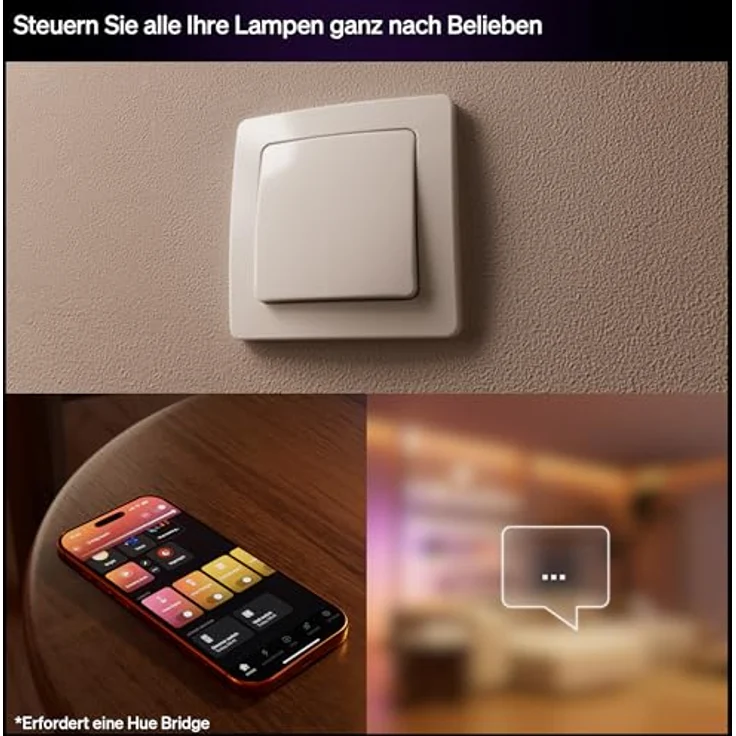 Philips 11187600 Wandschaltermodul DIMM, 1-Kanal Smart Schalter für zwei Leuchten, weiß – Bild 8