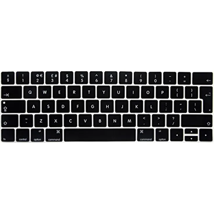 Batianda English Tastatur Silikon Schutz Abdeckung für 2016 MacBook Pro 13 15 Zoll mit Touch Bar(Modell:A1706/A1707)