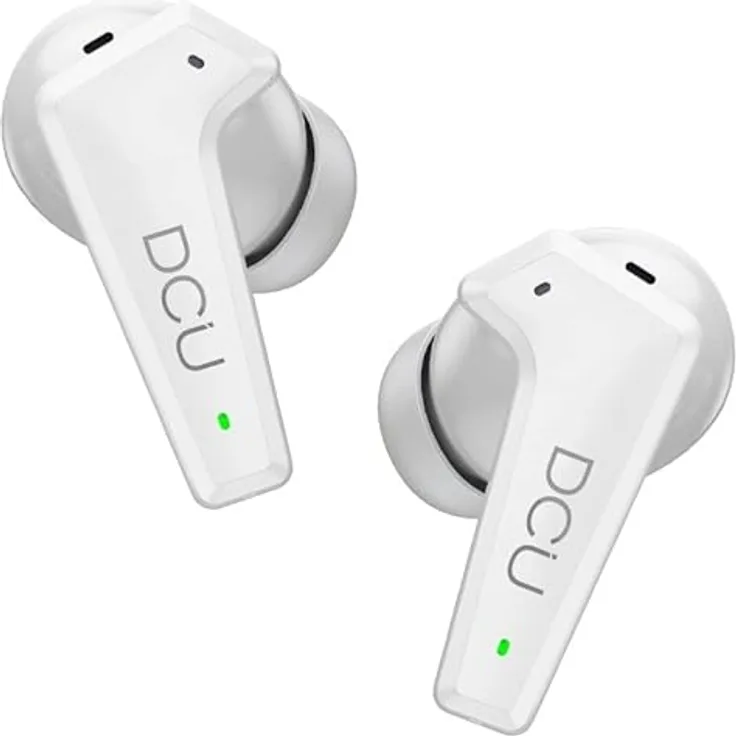 DCU Tecnologic | Kopfhörer mit Geräuschunterdrückung Active Feedforward | Bluetooth Kopfhörer 5.0/5.2 | Weiß
