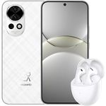 HUAWEI nova 13, Smartphone, 12+256 GB, 6,7" OLED Display mit flachen Kanten, 60 MP Ultraweitwinkel-Porträt-Frontkamera, 100W Supercharge, 5000 mAh starker Akku, Weiß + FreeBuds 5