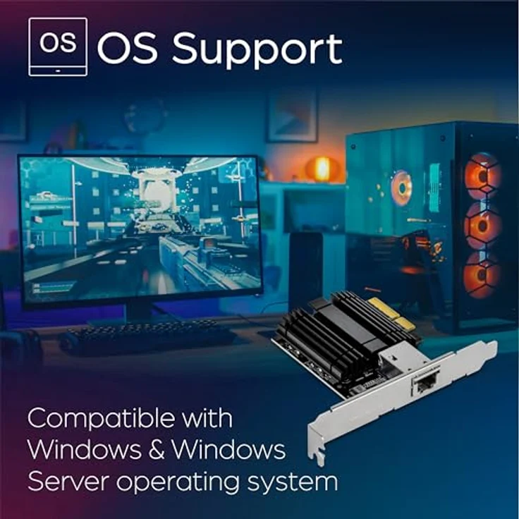 TRENDnet 10 Gigabit PCIe Netzwerkadapter, Unterstützt 802.1Q VLAN, Standard- und flache Halteklammern inbegriffen, Windows, Windows Server, Linux, NBase-T, TEG-10GECTX – Bild 5