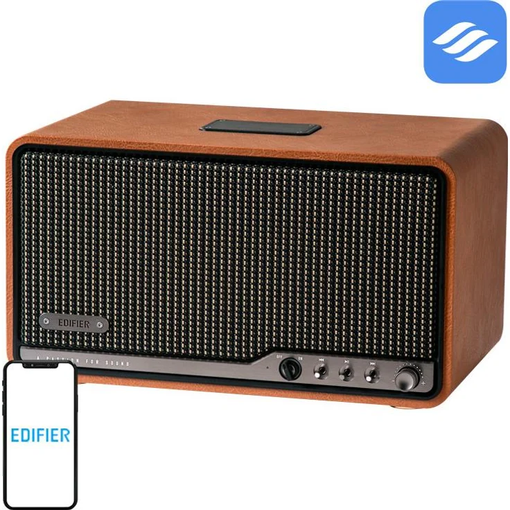 Edifier S300, Bluetooth-Lautsprecher mit 80 W Leistung, 48 - 40000 Hz, Braun