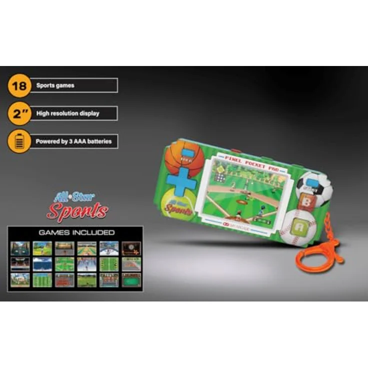My Arcade Pixel Pocket Pro All-Star Sports, tragbare Spielkonsole, 5,08 cm (2), grün – Bild 5