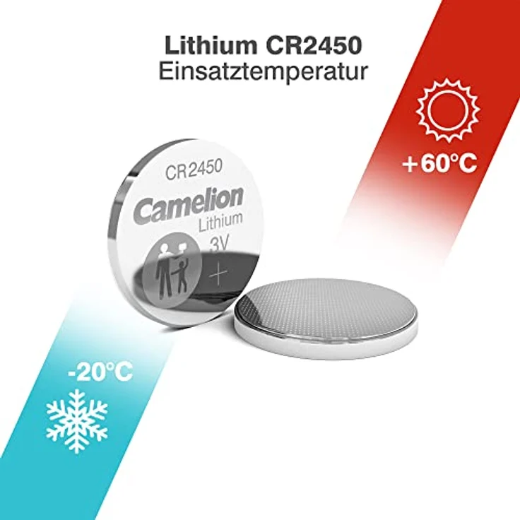 Camelion 13005450 Lithium Knopfzelle, CR2450, 5er-Pack – Bild 4