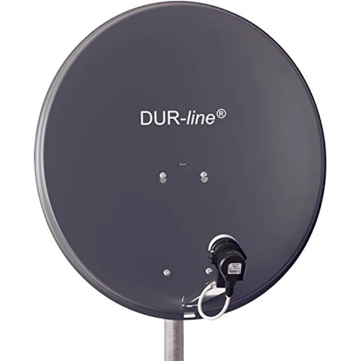 DUR-Line MDA 60cm Anthrazit - Aluminium Satellitenschüssel mit LNB Feedhalterung - Sat Antenne Spiegel Anlage [Digital, Camping, Astra 19,2Grad, DVB-S/S2, Full HD, 4K, 3D] – Bild 3