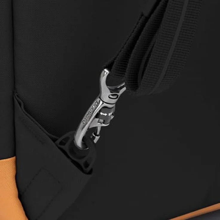 Pacsafe GO Notebook Rucksack 25l, Anti-Diebstahl Rucksack mit schnittfesten Materialien, gepolstertem Laptopfach und RFID-Schutz, Schwarz – Bild 10