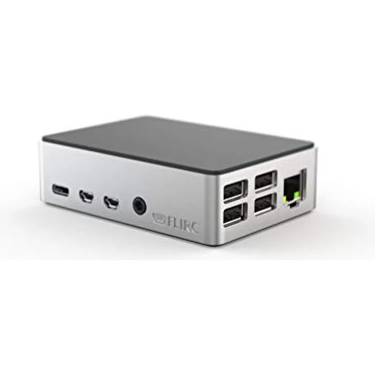 FLIRC Case - Aluminium Gehäuse für Raspberry Pi 4, silber/schwarz – Bild 2