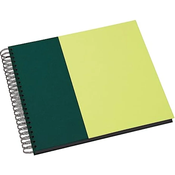 Semikolon 364853 Spiral Album Cutting Edge – 37,5x30,1 cm – Fotoalbum, 90 Seiten schwarz, Fotobuch, forest kiwi – Bild 1