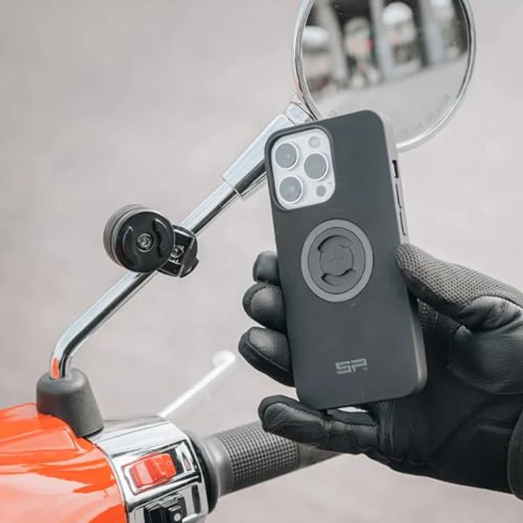 Sp Connect Mirror Mount Pro, Smartphone Halterung mit schwenkbarem Kopf, schwarz – Bild 3