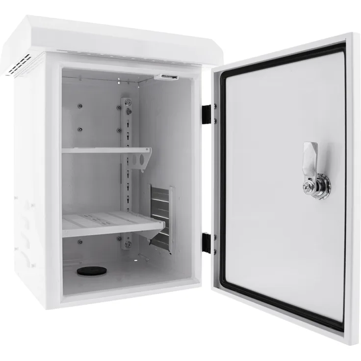 Deltaco låsbart väggskåp, 250x240x350mm Serverschrank mit IP55-Zertifizierung für den Außenbereich, Weiss