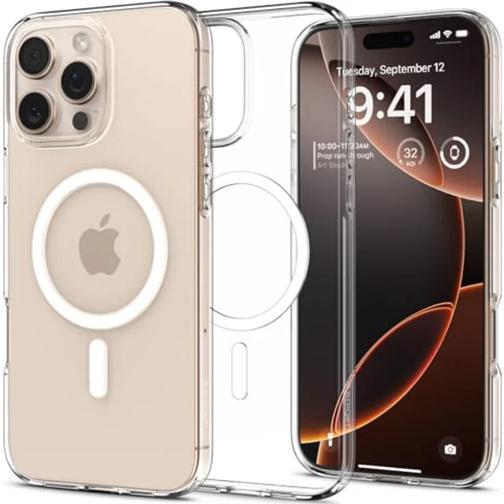 Spigen Liquid Crystal MagFit Schutzhülle für iPhone 6,3 Zoll (6,3 Zoll), kristallklar, militärischer Schutz – Bild 1