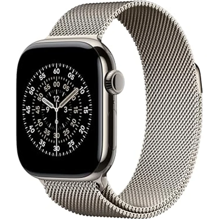 Apple Milanaise Armband für Apple Watch, 42 mm, natur, magnetisch und individuell einstellbar aus Edelstahl – Bild 2
