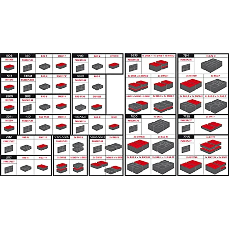 EXPLORER Cases DIV3818 Trenntasche für #3818, Schwarz/Rot - Modular und ideal zum Schutz sensibler Geräte – Bild 3