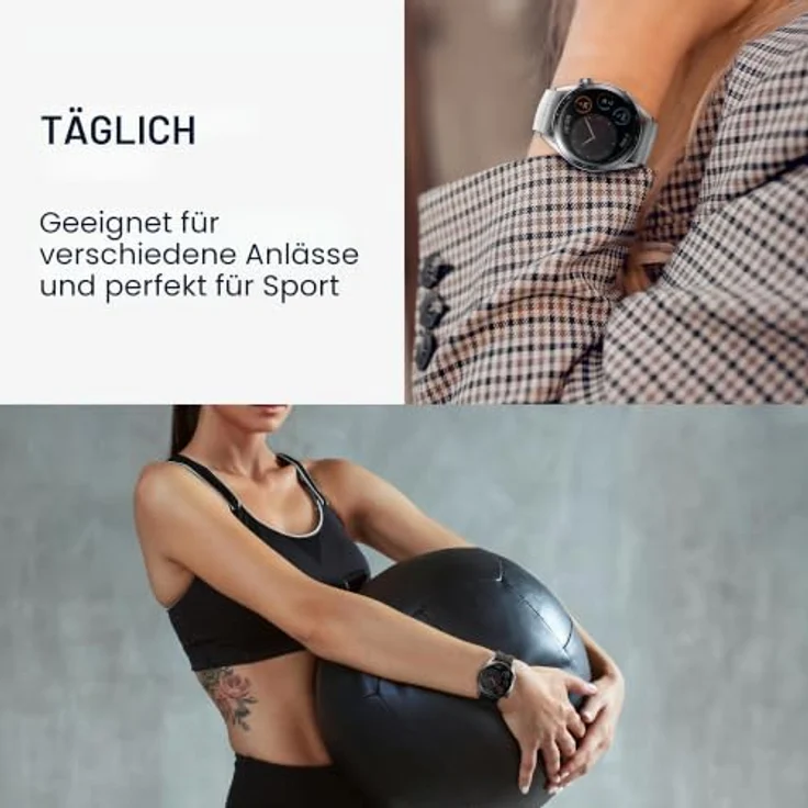 kwmobile 2x Uhrenarmband für Xiaomi Mi Band 8 Pro, Fitnesstracker Band Set aus TPU Silikon, verstellbar 14-22 cm, Schwarz Dunkelgrün – Bild 4