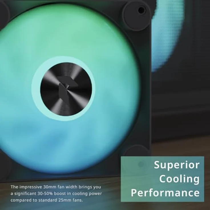 APNX FP2-120 PWM Gehäuselüfter, ARGB - 120mm, weiß – Bild 2