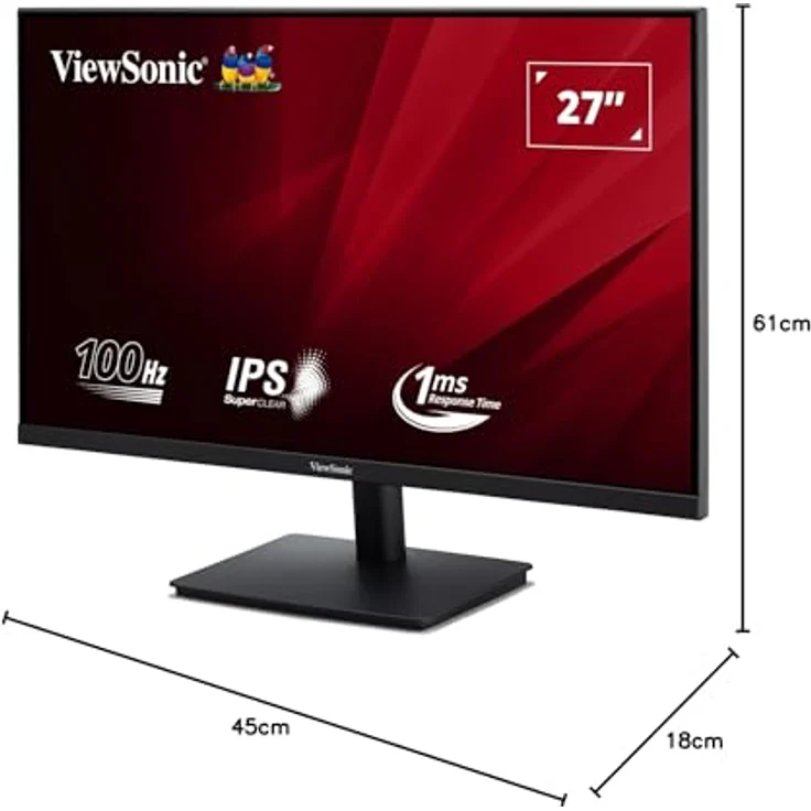 ViewSonic VA270-H-2 27“ Full HD Monitor, 100Hz, 1ms Reaktionszeit, SuperClear® IPS Panel, HDMI/VGA – Bild 8
