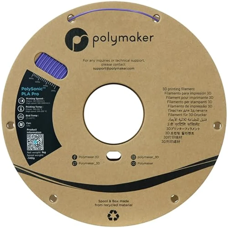Polymaker PLA PRO HS TOUGH, 3D Filament 1,75mm, 1000g, Violett – Bild 7