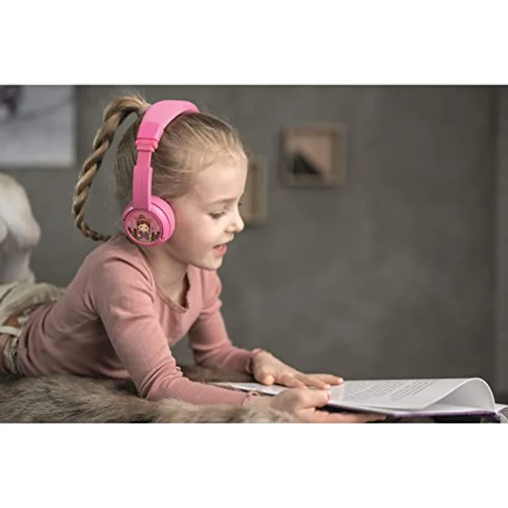 BuddyPhones Bluetooth, kabelgebunden Kinder On-Ear-Kopfhörer Lautstärkebegrenzung, Faltbar, Headset Pink – Bild 4