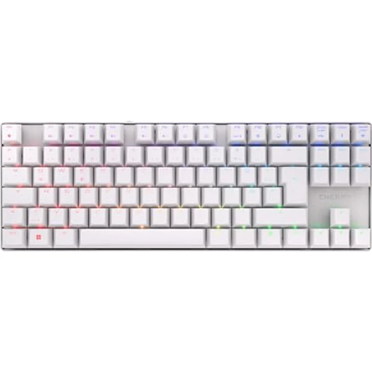 CHERRY MX 8.2 Wireless Keyboard TKL WL, mechanische Tastatur mit RGB-Hintergrundbeleuchtung, Weiß, kabellos, USB-C und Bluetooth 5.2 – Bild 1