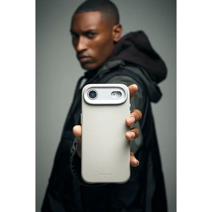 Decoded Lederhülle für iPhone 17 Air, Premium ECCO Leder, MagSafe Kompatibel, Vollständiger Kameraschutz, Metalltasten, Stoßfest und Kratzfest, Beige – Bild 3