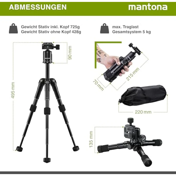 Mantona Kaleido Mini Night Black – Bild 4