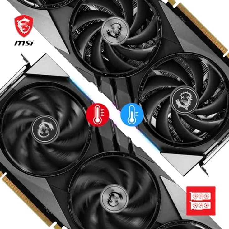 MSI GeForce RTX 4060 Ti Gaming X Slim 16G Grafikkarte - NVIDIA RTX 4060 Ti, 16GB GDDR6 Speicher, 18Gbps, PCIe 4.0, Twin Frozr 9, RGB, DLSS3 – Bild 3