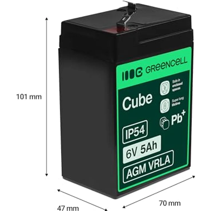 GREEN LL Akku AGM 6V 5Ah – Bild 3