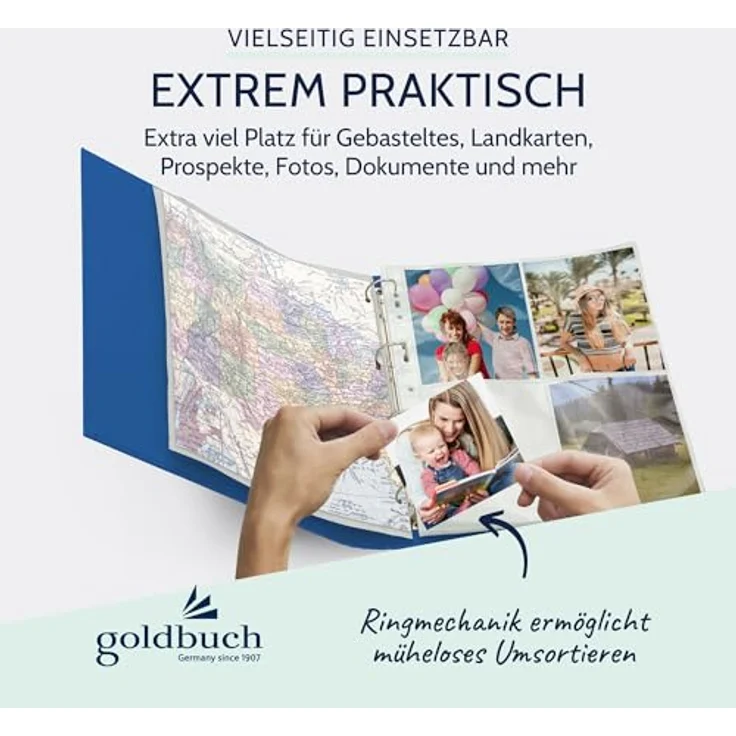 goldbuch Foto-Ringbuch, Bella Vista, 26 x 32 cm, Leinen, Blau, 37916 – Bild 6