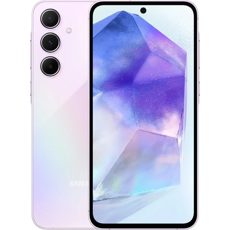 Samsung Galaxy A55 (256 GB, Awesome Lilac, 6.60", SIM + eSIM, 50 Mpx, 5G), Smartphone, Violett – Bild 1