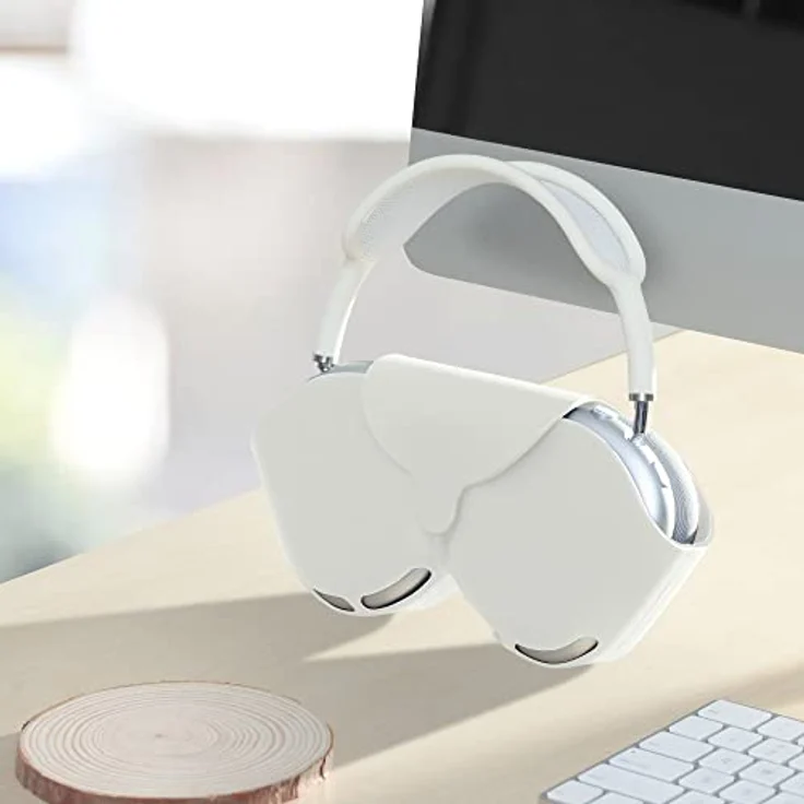 kwmobile Hülle kompatibel mit Apple Airpods Max Case - Schutztasche aus Silikon in Weiß – Bild 3
