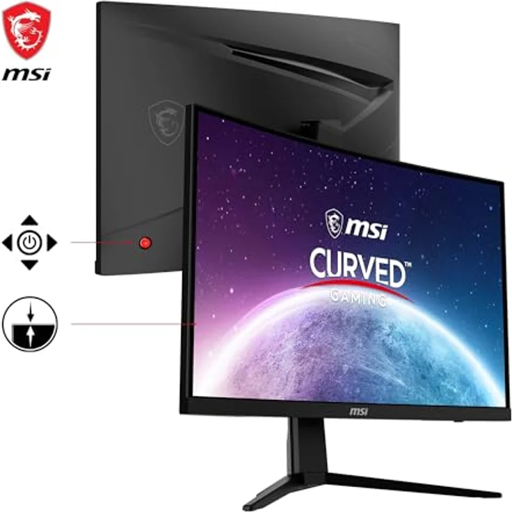 MSI G2422C 23,6 Zoll FHD Curved Gaming Monitor, 1500R VA Panel, 180Hz/1ms, Adaptive Sync, DP 1.2a, HDMI 2.0b CEC – Bild 5
