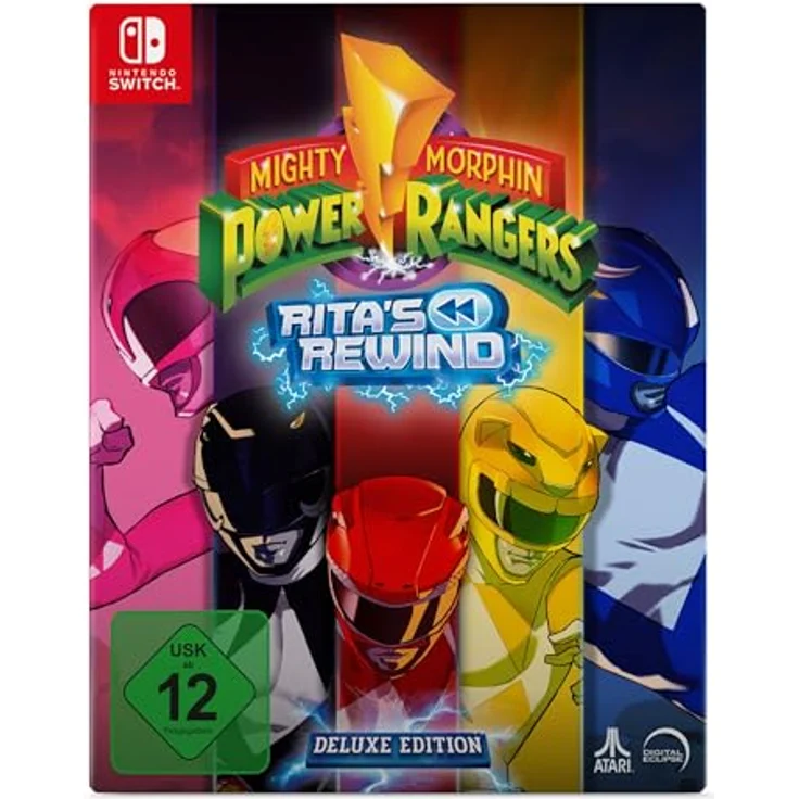 Atari Mighty Morphin Power Rangers: Ritas Rewind - Deluxe Edition, Nintendo Switch mit Steelbook, Panoramaposter und 6 Trading Cards – Bild 1
