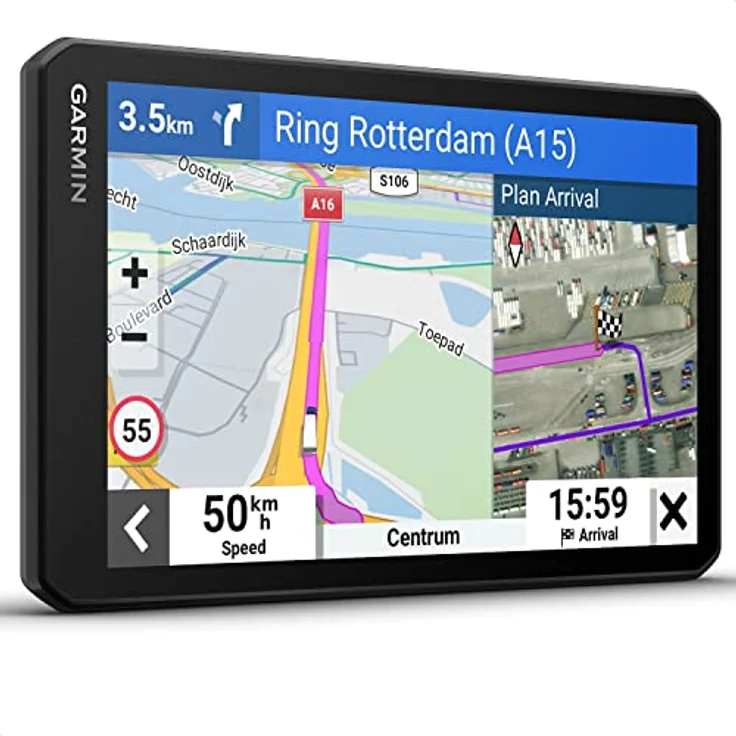 Garmin dēzl LGV 710 EU, LKW-Navigationsgerät mit 7“ Farbdisplay, vorinstallierten EU Karten, fahrzeugspezifischem Routing und Echtzeitdiensten – Bild 1