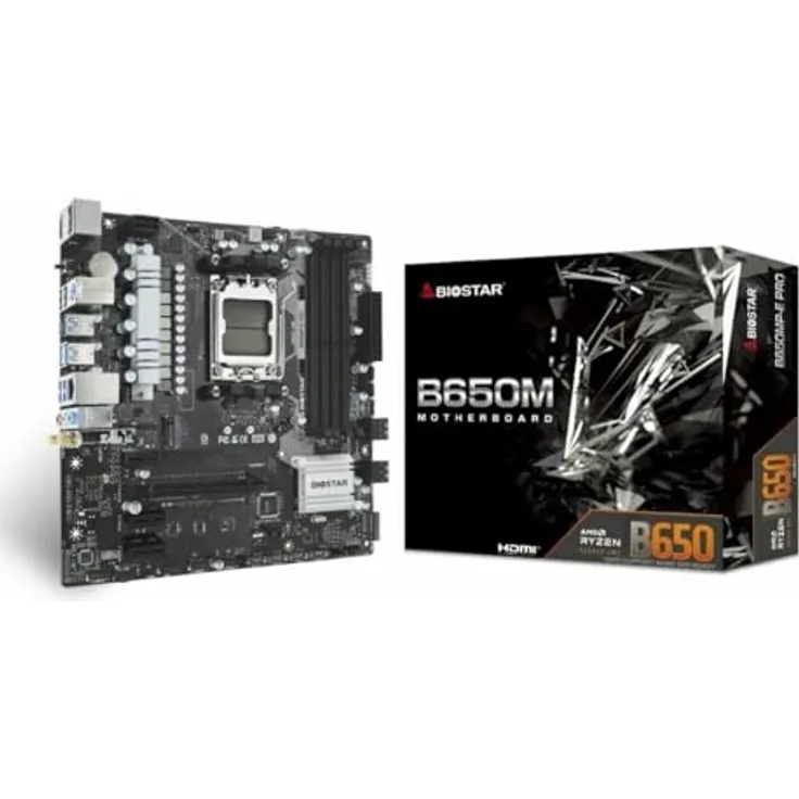 Biostar Płyta główna Biostar B650MP-E PRO (AM5, AMD B650, mATX), Mainboard