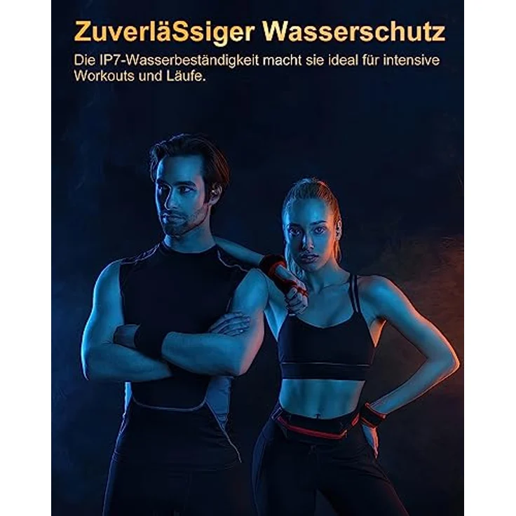 Jesebang Sport Bluetooth Kopfhörer, in Ear Kabellos mit Bluetooth 5.4, HD Mikrofon, 40 Std Spielzeit, IP7 Wasserdicht, Ohrhaken Design, Comfort Fit – Bild 5