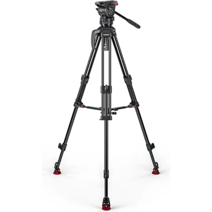 Sachtler Stativ System Ace XL AL MS Mk II (1018AM), Kamera-Zubehör mit 2-stufigem Aluminiumstativ, unterstützt Nutzlasten bis zu 8 kg (17,6 lbs), beleuchtete Libelle