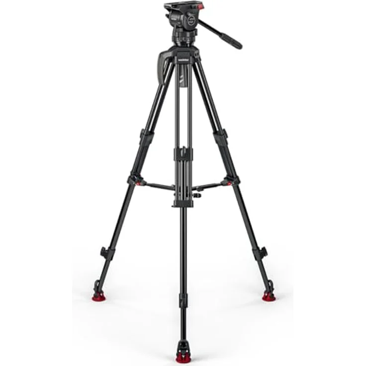 Sachtler Stativ System Ace XL AL MS Mk II (1018AM), Kamera-Zubehör mit 2-stufigem Aluminiumstativ, unterstützt Nutzlasten bis zu 8 kg (17,6 lbs), beleuchtete Libelle – Bild 1