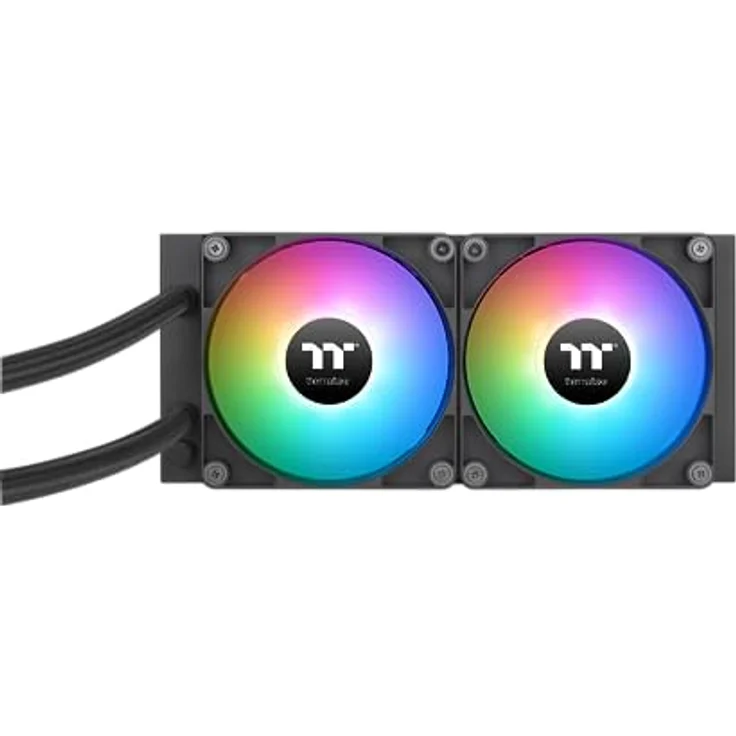 Thermaltake TH240 ARGB Sync AIO Wasserkühlung CL-W361-PL12SW-A, CPU Kühler mit 2 CT120 ARGB-Lüftern, Schwarz – Bild 2